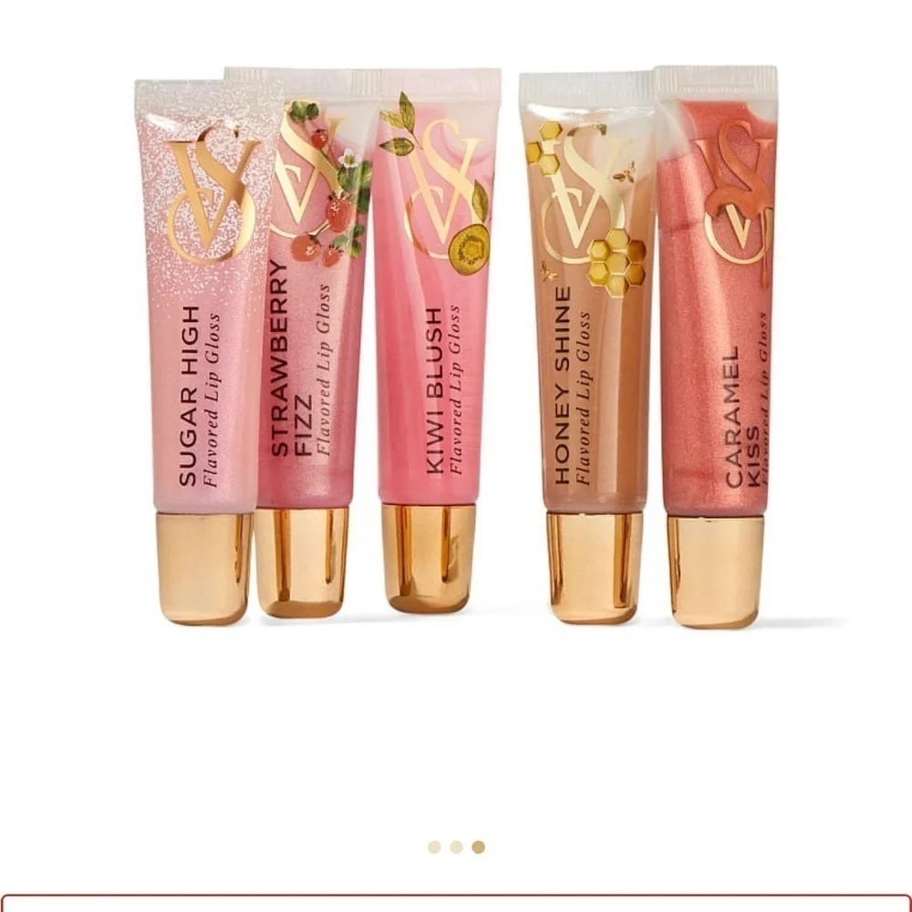 Victoria's Secret Flavored Lip Gloss 5 pc Gift Set Beauty Bundle LIMITED…